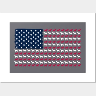 USA Bull Terrier Flag Posters and Art